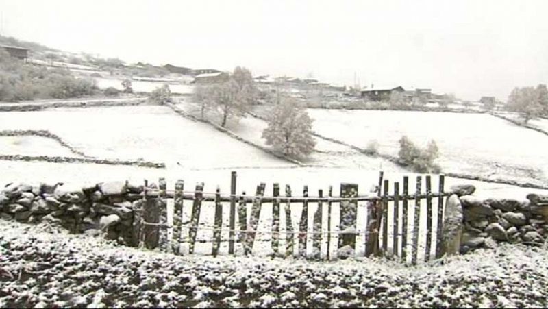 Lluvias en el área cantábrica y nevadas en la mitad norte peninsular