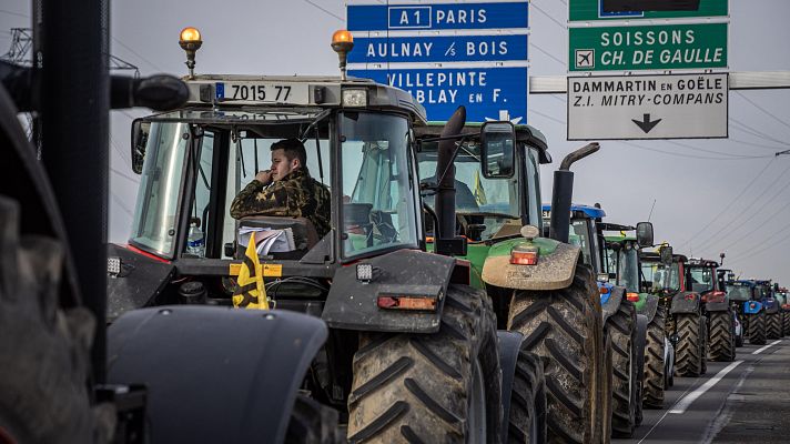 Telediario Fin de Semana - Los agricultores franceses siguen en pie de guerra y amenazan con bloquear París