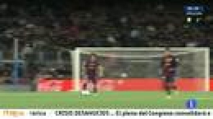 Telediario 1 - El Barça gana con el mejor Villa