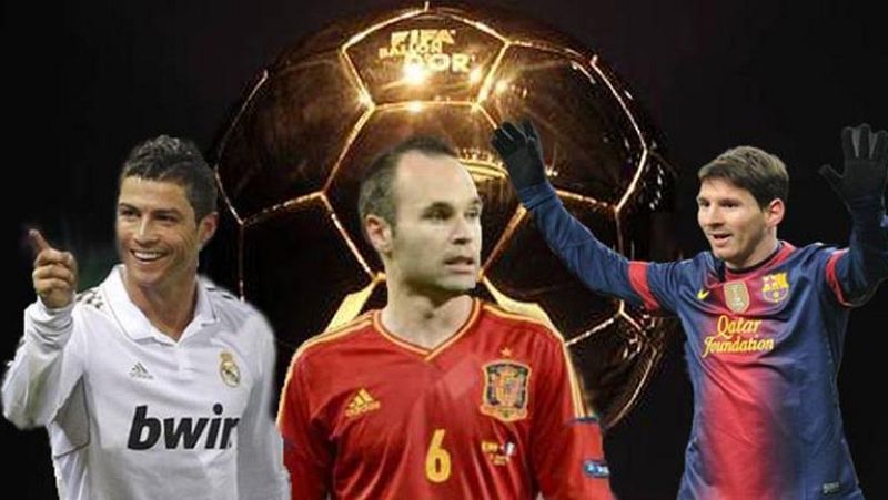 Messi, Iniesta y Cristiano optan al Balón de Oro 2012 