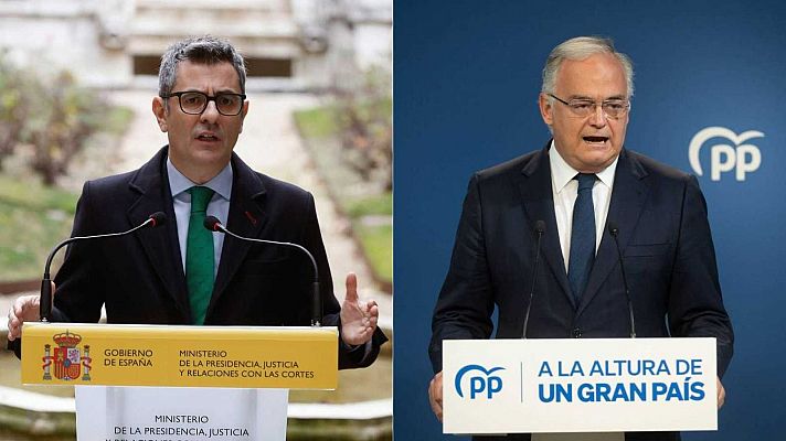 Telediario 1 - El PP y el PSOE tratan de desencallar en Bruselas la renovación del CGPJ