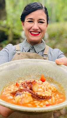El señor de los bosques - Receta de arroz caldoso con pulpo de Aizpea Oihaneder