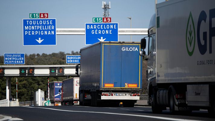 Telediario 2 - Las protestas en Francia afectan ya a la producción de frutas y hortalizas de origen en España