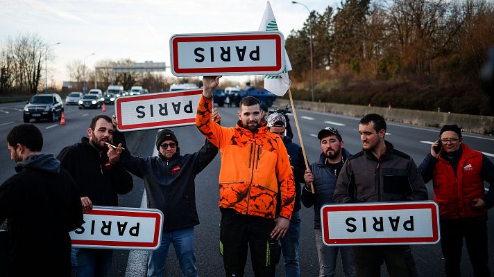 Escala la tensión en las protestas de los agricultores en Francia