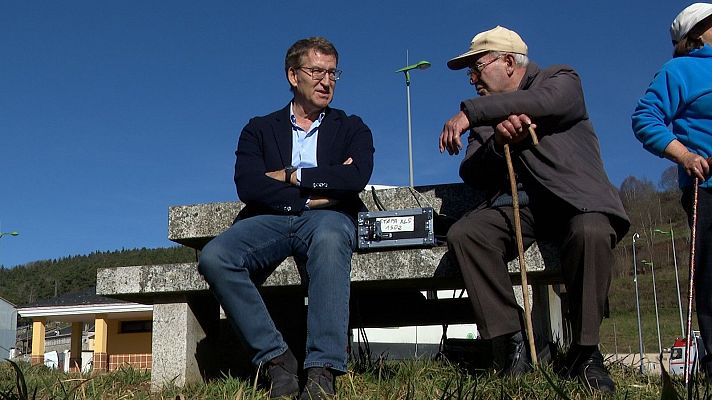 Feijóo se estrena en la campaña de las elecciones gallegas y Pontón reivindica el “orgullo” del mundo rural