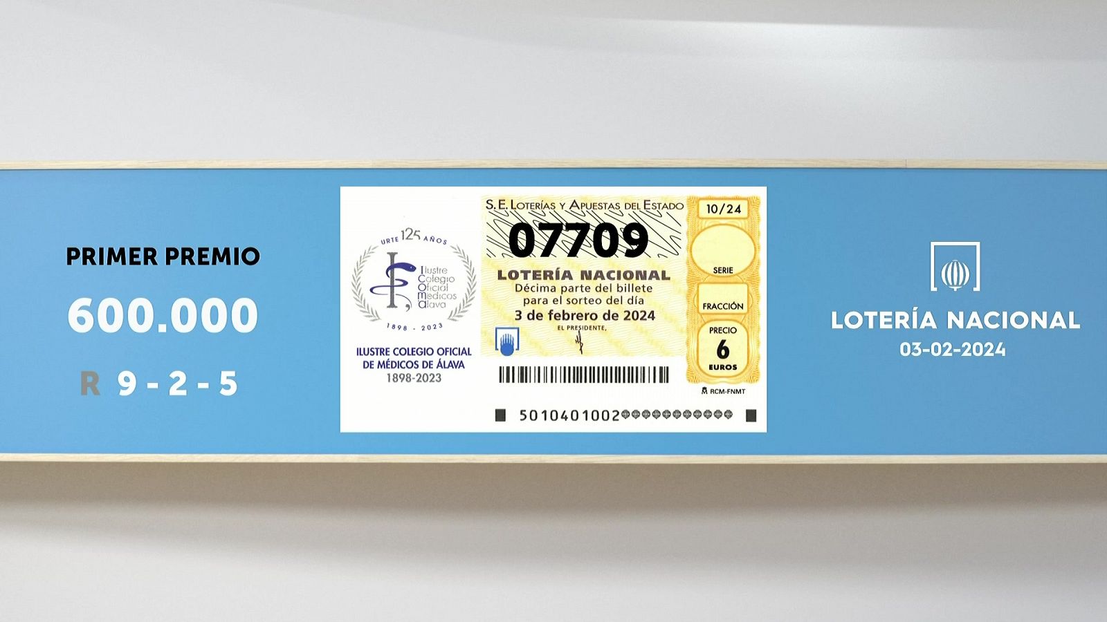 Sorteo de la Lotería Nacional del 03/02/2024 - Ver ahora