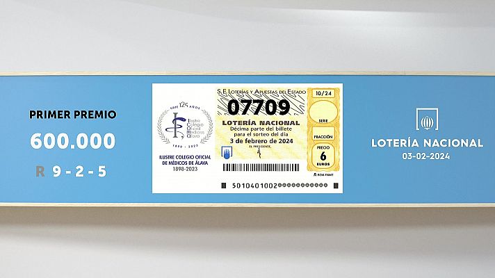 SELAE - Sorteo de la Lotería Nacional del 03/02/2024