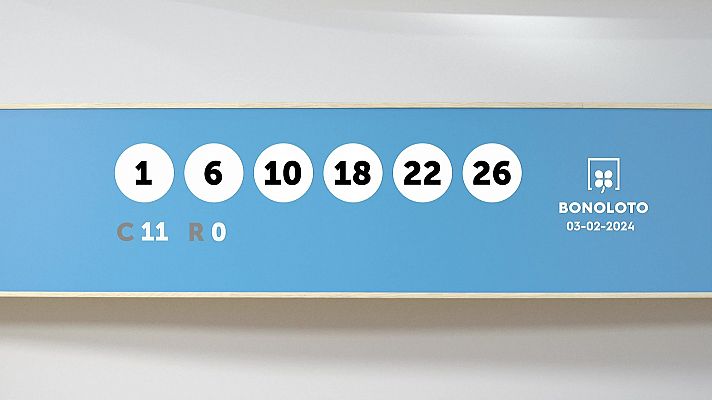 SELAE - Sorteo de la Lotería Bonoloto del 03/02/2024