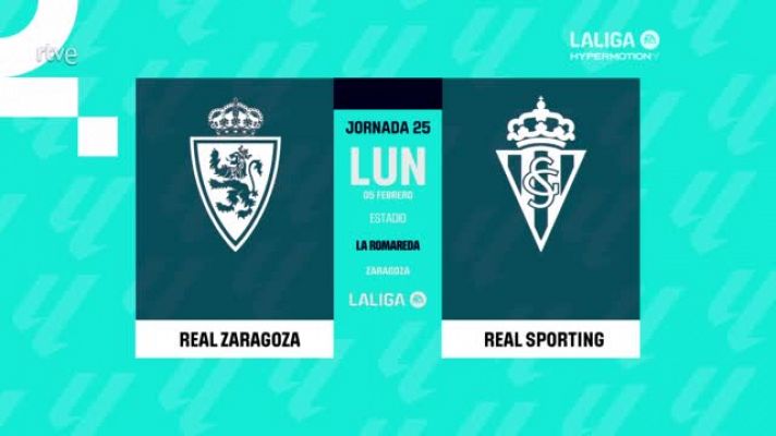 Zaragoza - Sporting: resumen del partido 25ª jornada Segunda