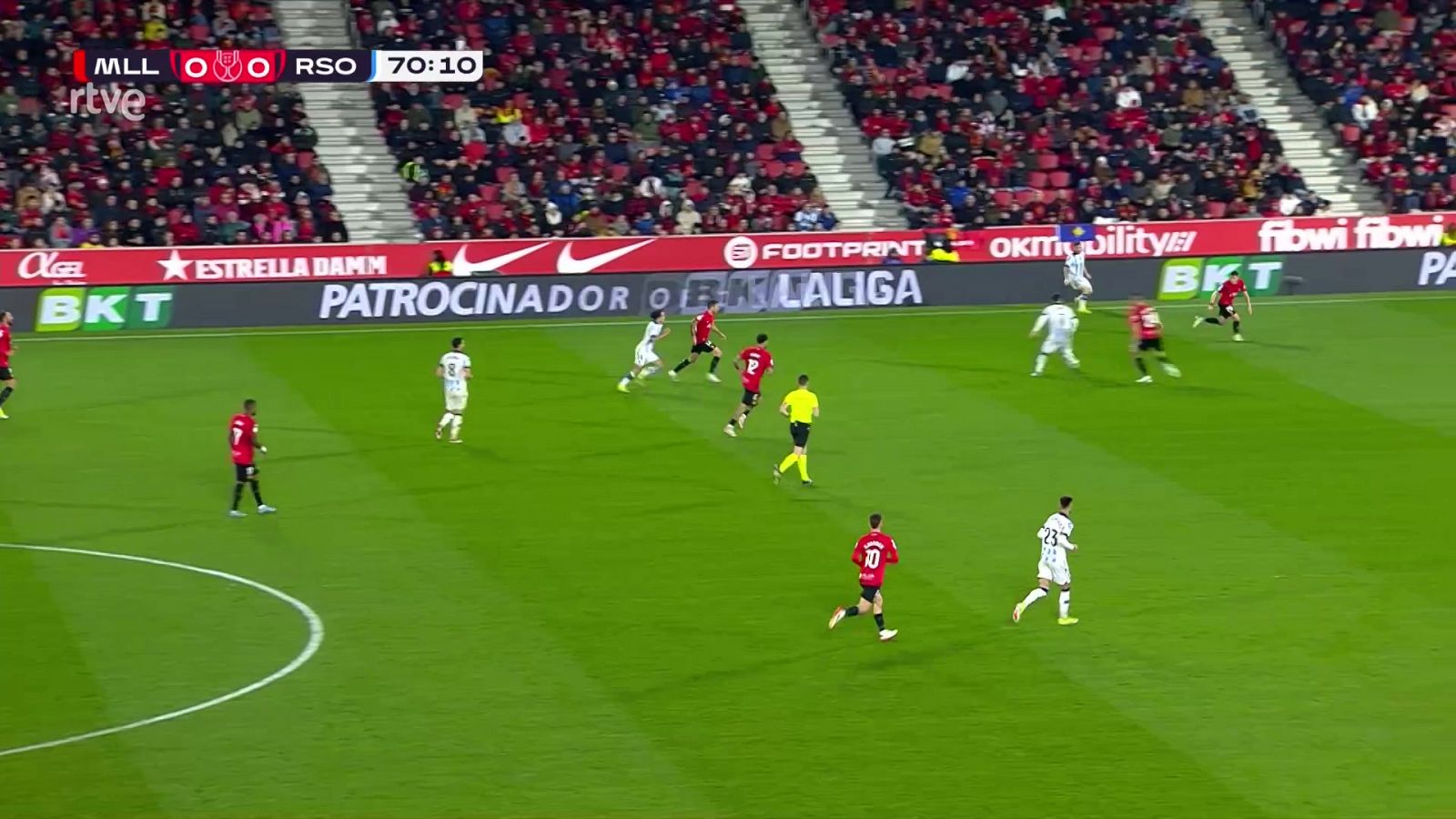 Ocasión fallada por Sadiq en la semifinal de Copa ante el Mallorca