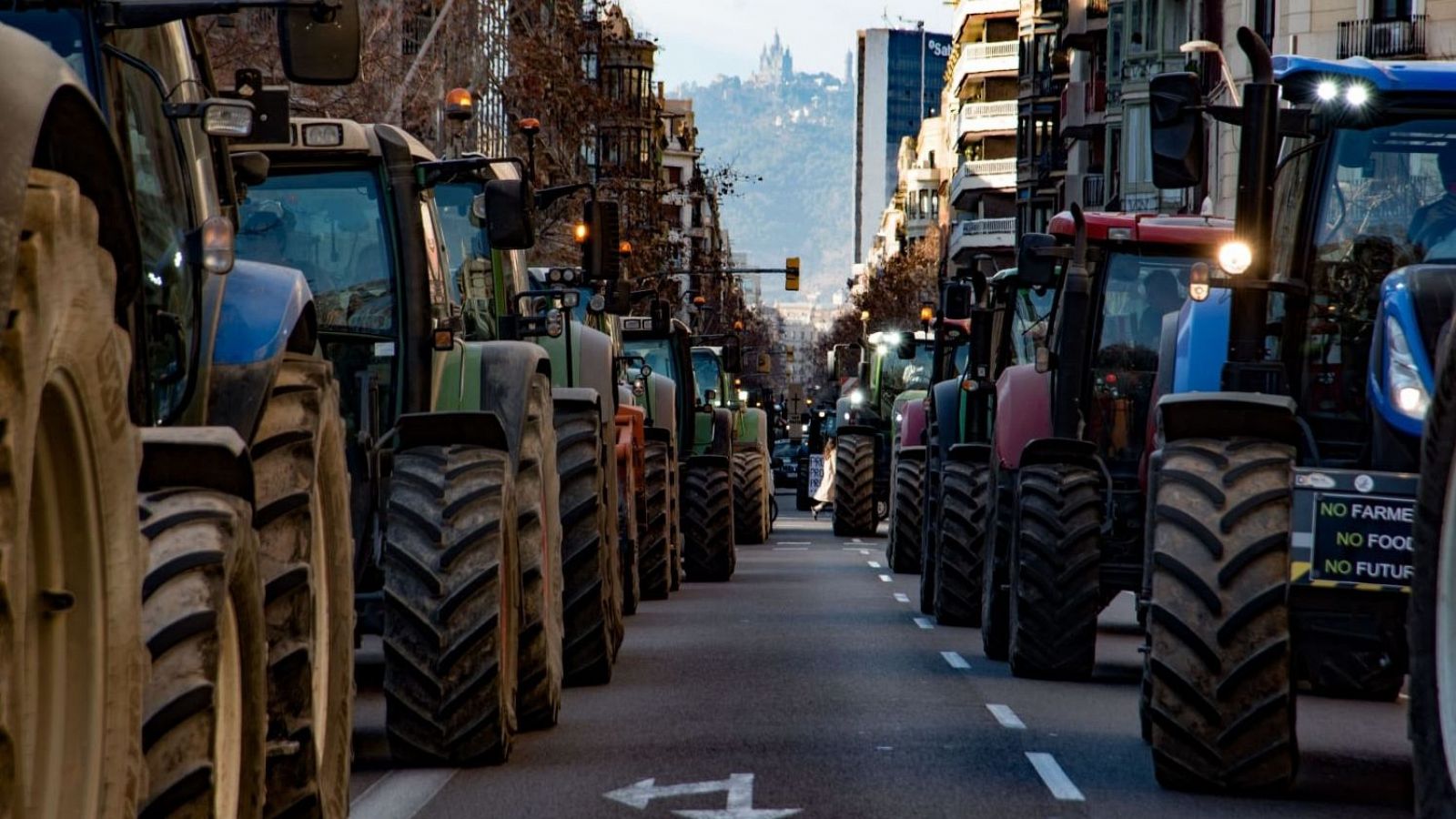 Las marchas agrarias llegan a las calles de Barcelona