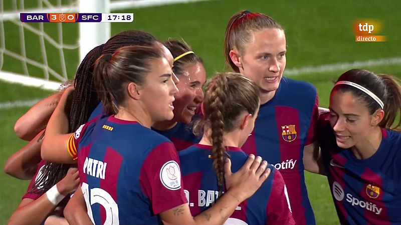 El Barça golea para ser semifinalista de la Copa de la Reina - Fútbol | Ver