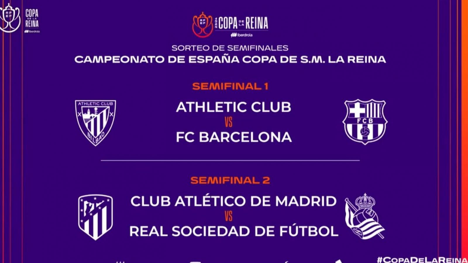 Athletic-Barça y Atlético-R. Sociedad, semis de Copa de la Reina | Ver