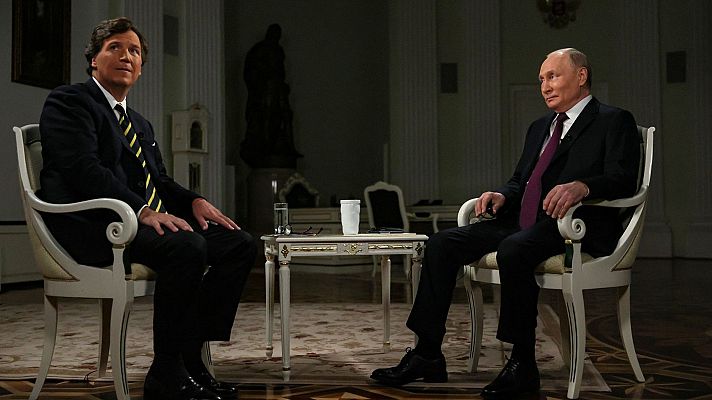 Telediario 1 - La entrevista de Tucker Carlson a Vladímir Putin: un encuentro relajado sin preguntas incómodas