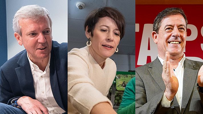 Telediario 1 - Los candidatos redoblan sus esfuerzos en el ecuador de la campaña a las elecciones gallegas