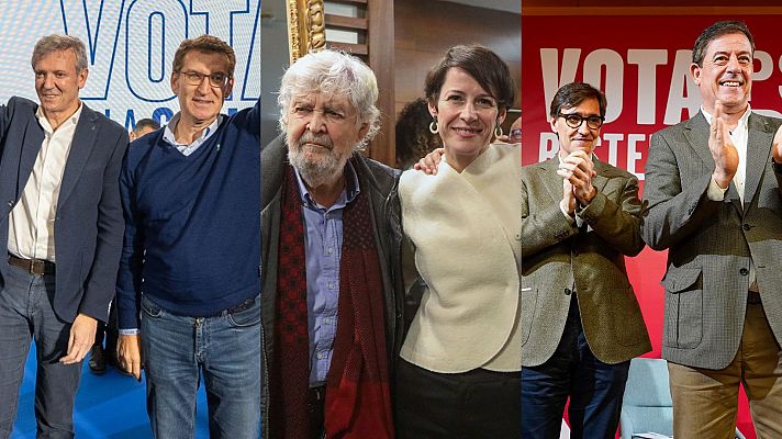 Telediario 2 - Los candidatos llaman a la movilización en el ecuador de la campaña gallega