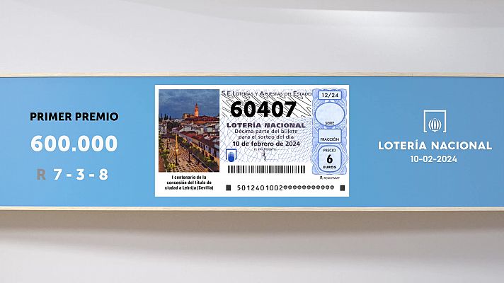 SELAE - Sorteo de la Lotería Nacional del 10/02/2024