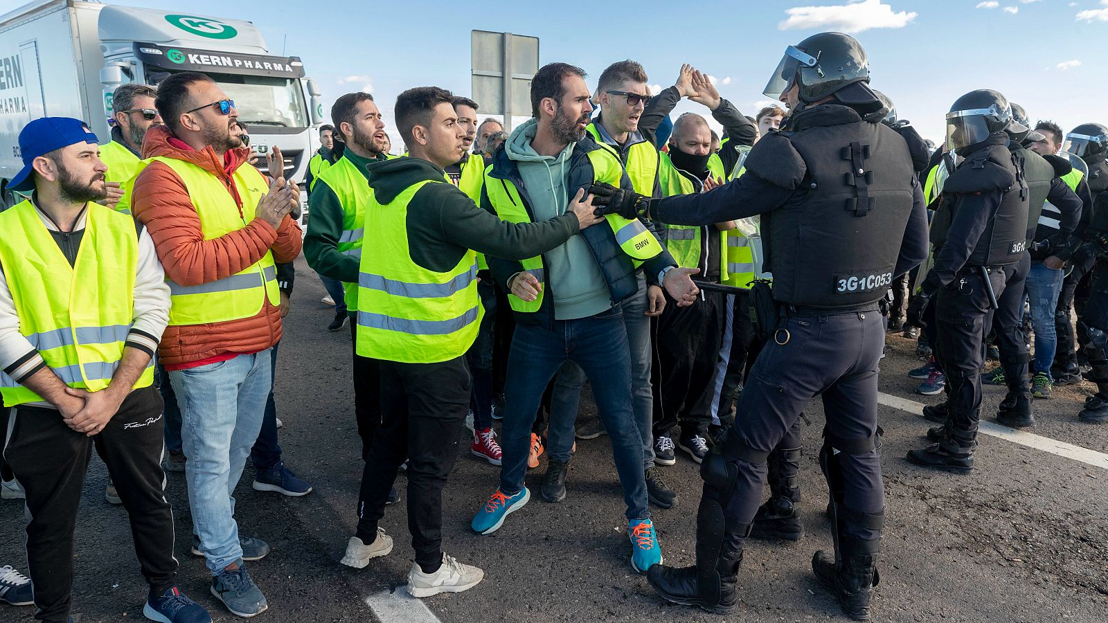 Quinto día de protestas de los agricultores españoles