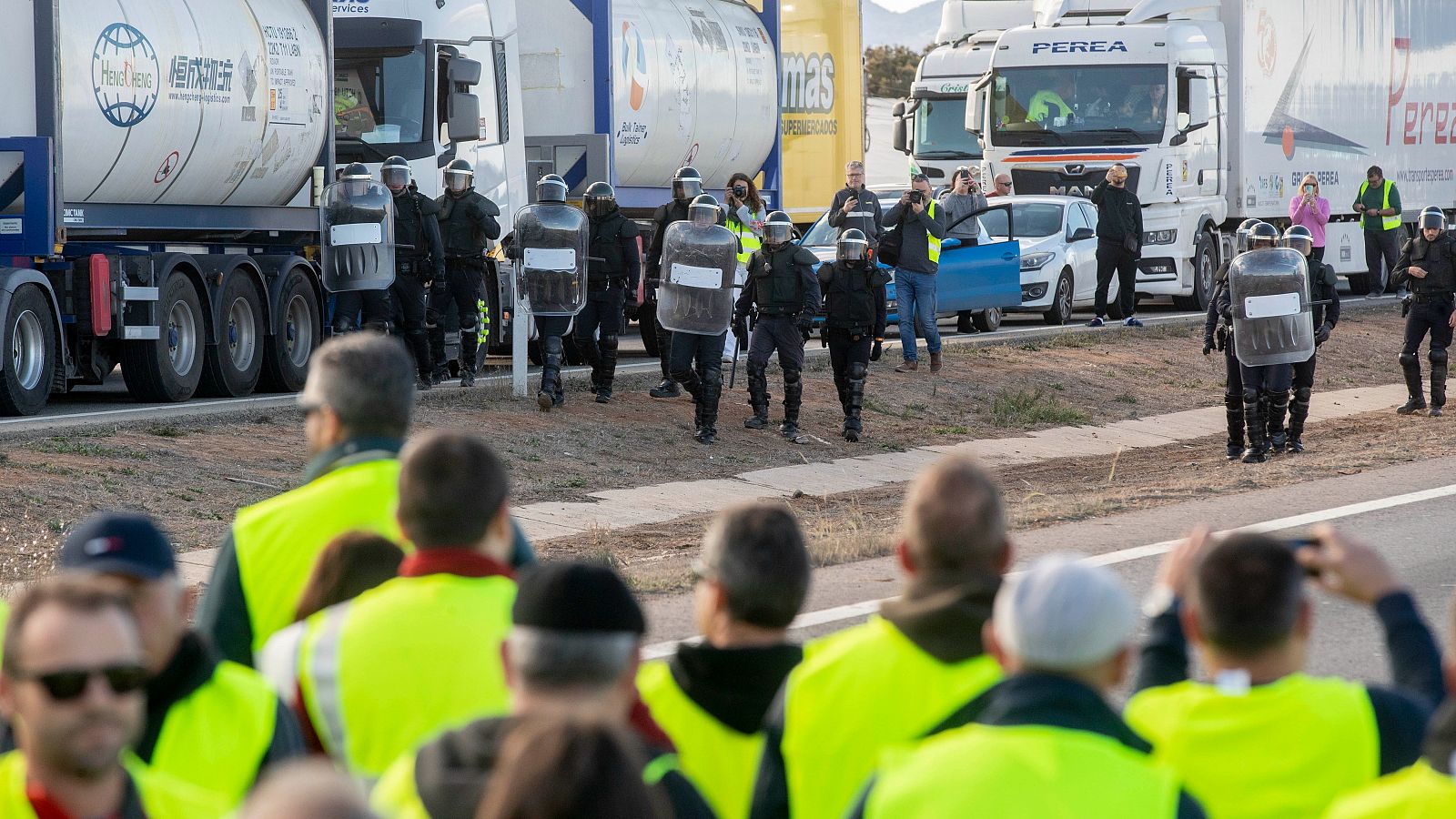 Los agricultores se movilizan por quinto día consecutivo pero con menor intensidad