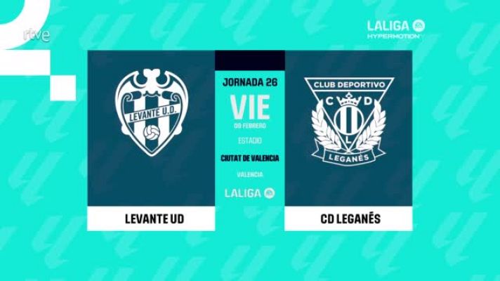 Resúmenes de LaLiga - Levante - Leganés: resumen del partido 26ª jornada Segunda