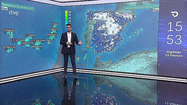 Precipitaciones localmente fuertes en el suroeste peninsular