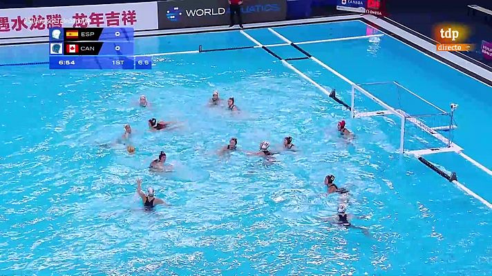 Waterpolo - España vence a Canadá en los cuartos de final de Mundial de Doha
