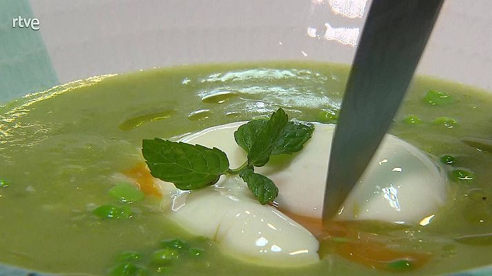 Saber vivir - Receta de crema de guisantes y hierbabuena
