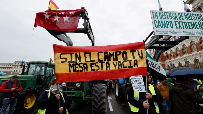 Los tractoristas llegan a Madrid para reunirse con el ministro de Agricultura