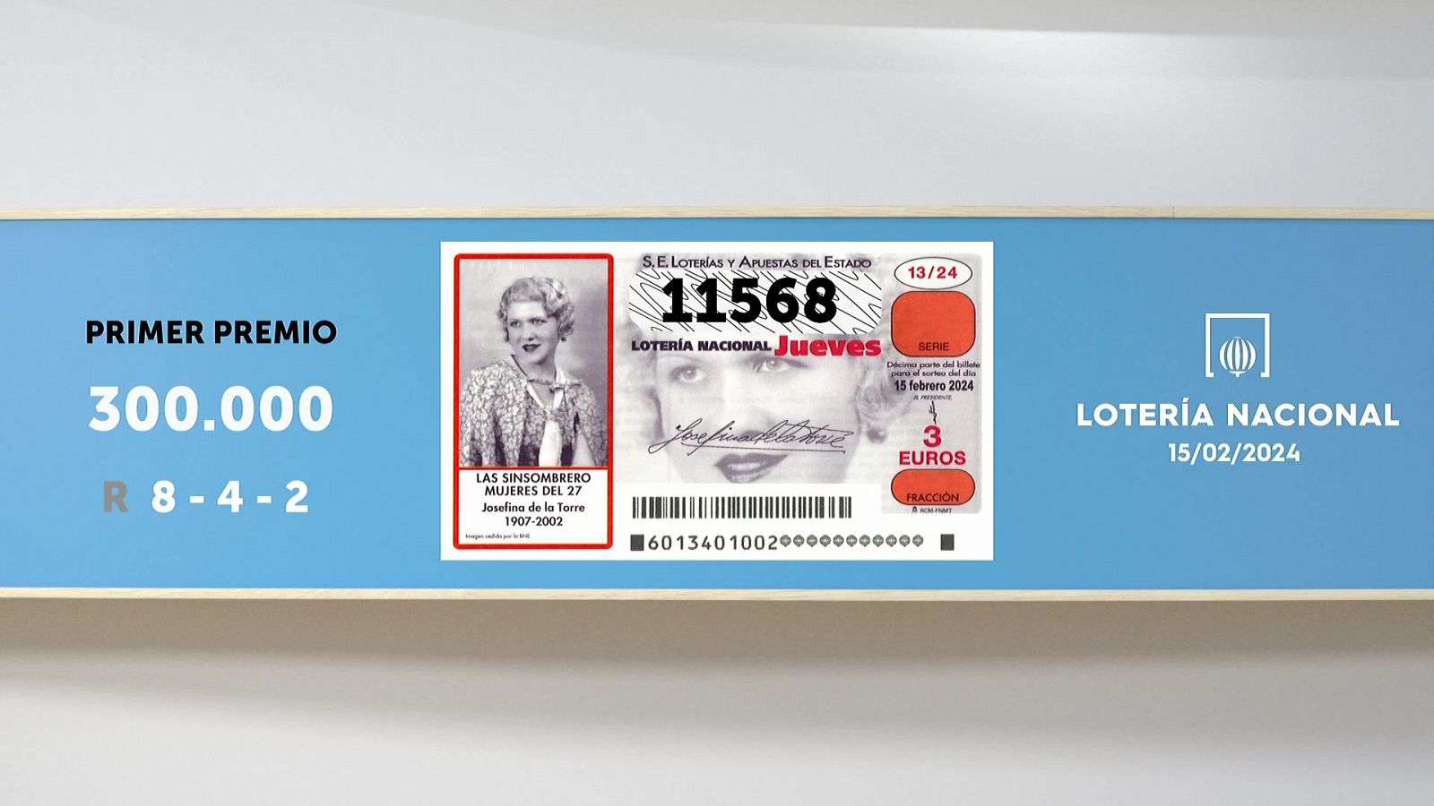 Sorteo de la Lotería Nacional del 15/02/2024 - Ver ahora