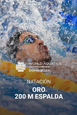 Hugo González, campeón del mundo de 200 espalda en Doha 2024