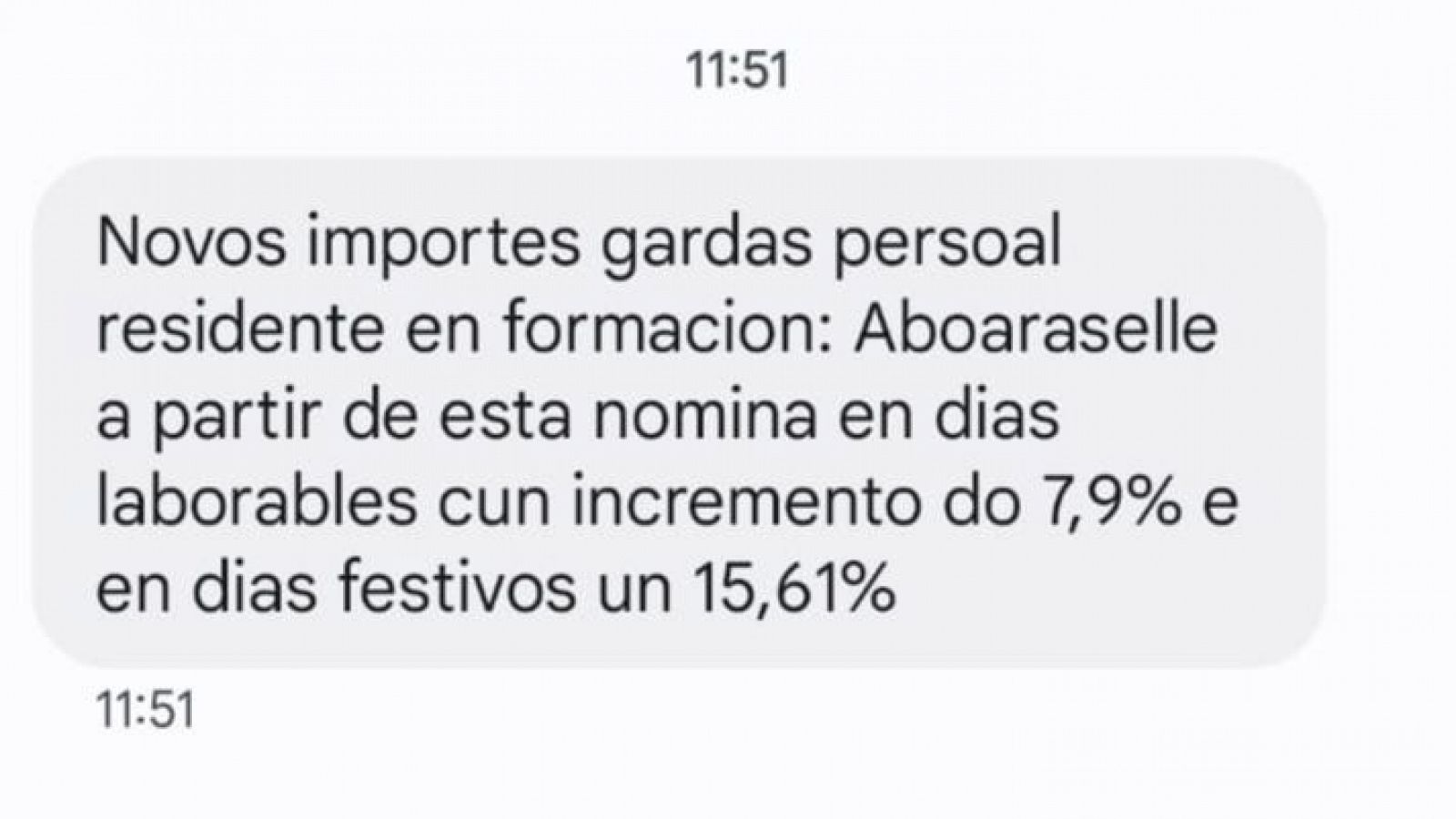 El Servicio de Salud Gallego informa por SMS a sus trabajadores de una subida salarial a dos días de las elecciones del 18F | Ver