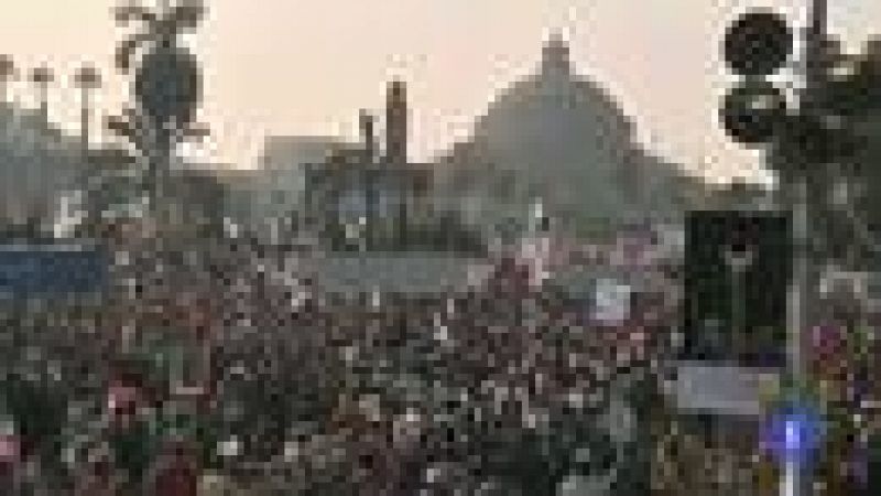Apoyo masivo al presidente egipcio en las calles del Cairo