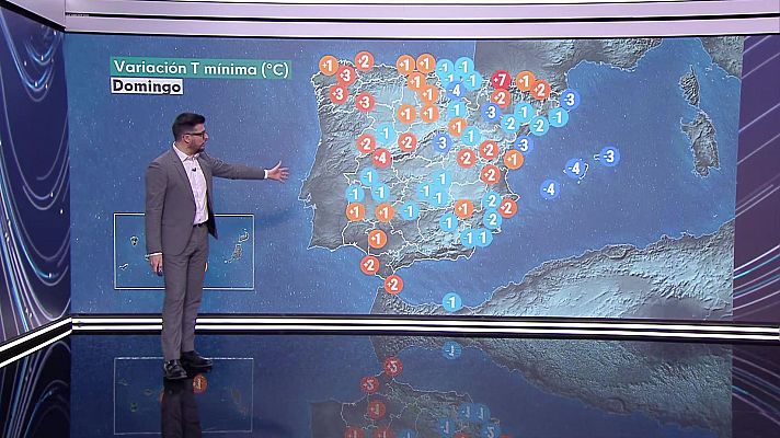 El tiempo - Intervalos de viento fuerte en Ampurdán, Baleares y Canarias.