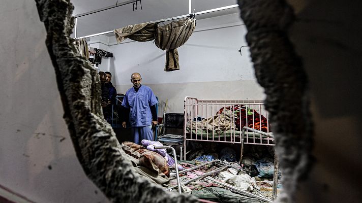 Telediario Fin de Semana - El hospital de Nasser, uno de los mayores de la Franja, está "completamente fuera de servicio"