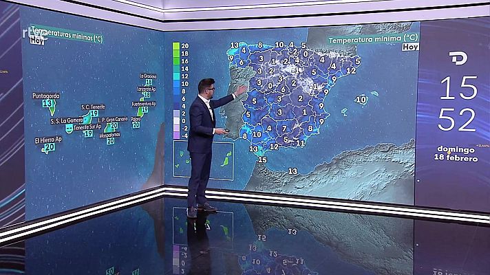 Se esperan intervalos dispersos de nubosidad baja matinal en áreas del sureste peninsular, de la meseta Norte y del Cantábrico oriental, así como en el Estrecho, Alborán y norte de las islas Canarias