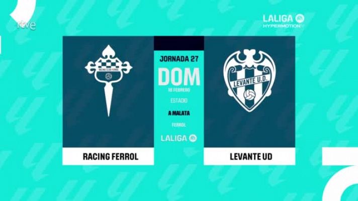 Racing Ferrol - Levante: resumen del partido, 27ª jornada