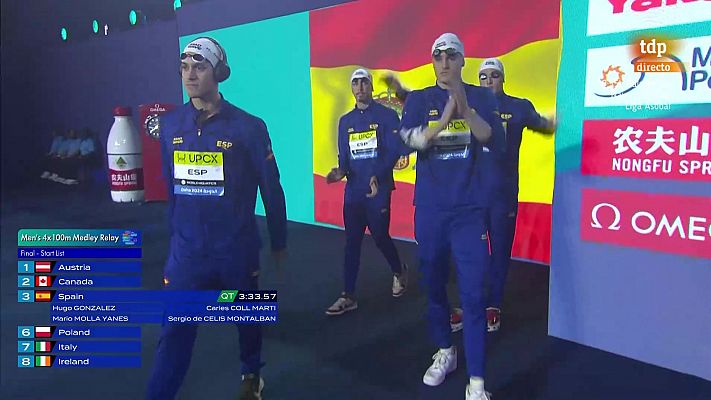 España termina quinta en la final del 4x100 estilos