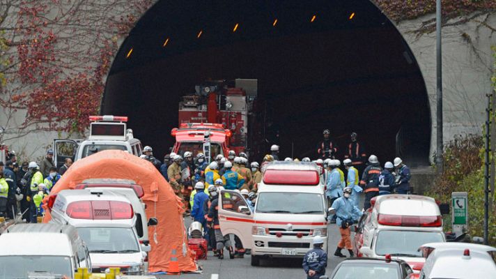 Informativo 24h - Siete personas desaparecidas en Japón tras derrumbarse un túnel de carretera