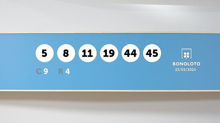 SELAE - Sorteo de la Lotería Bonoloto del 22/02/2024