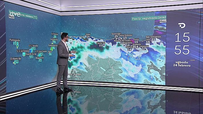 Precipitaciones localmente fuertes o persistentes en Galicia y Cantábrico