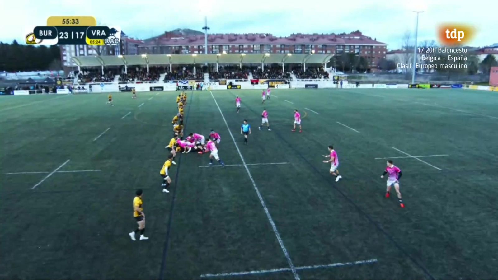Rugby - Liga División de Honor. 12ª jornada: Recoletas Burgos Caja Rural - VRAC Quesos Entrepinares - ver ahora