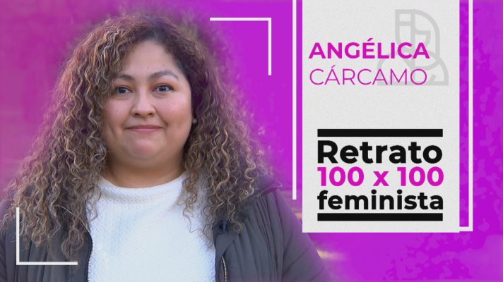 Retrato 100x100 feminista: Angélica Cárcamo