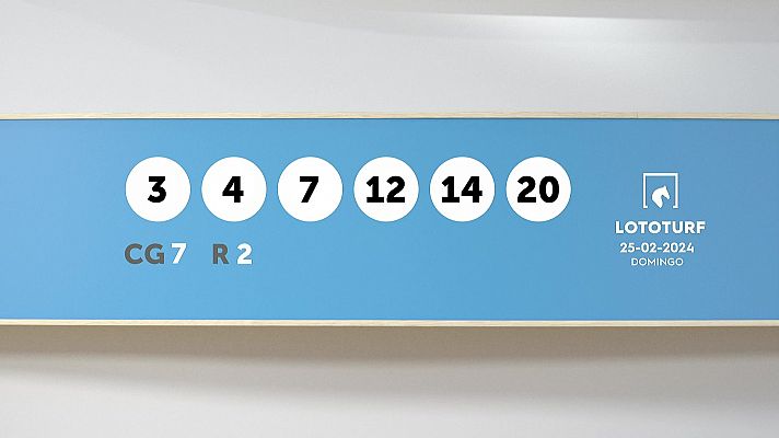 SELAE - Sorteo de Lotería Lototurf: 25/02/2024