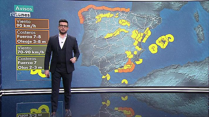 Precipitaciones localmente fuertes o persistentes en Galicia, noroeste de Castilla y León y Pirineo occidental