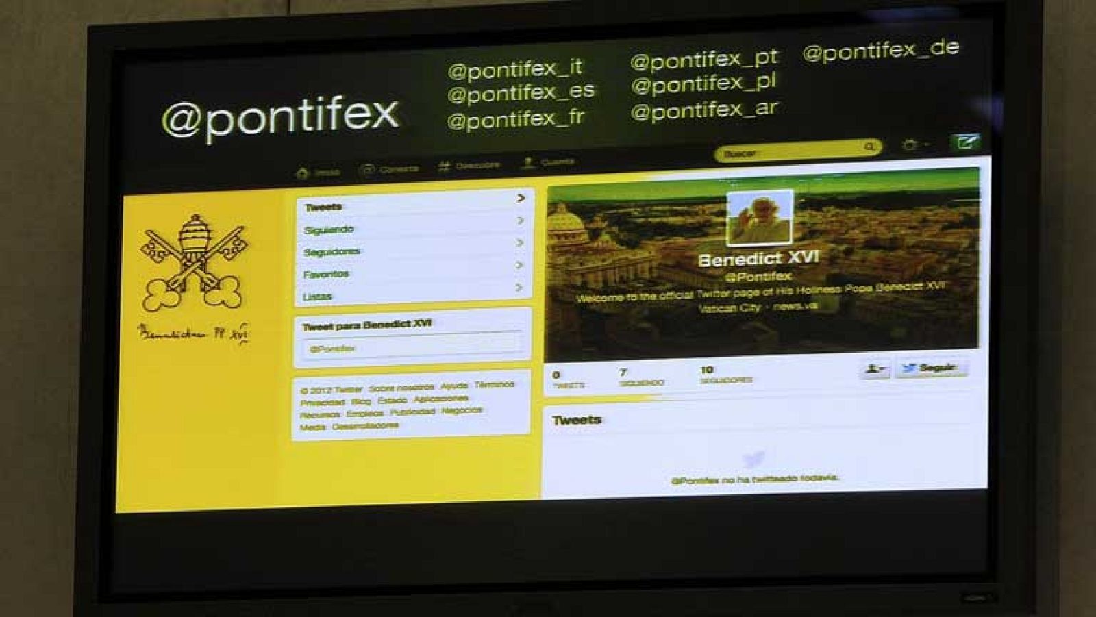 "Pontifex" es el nombre de la cuenta del Papa en Twitter