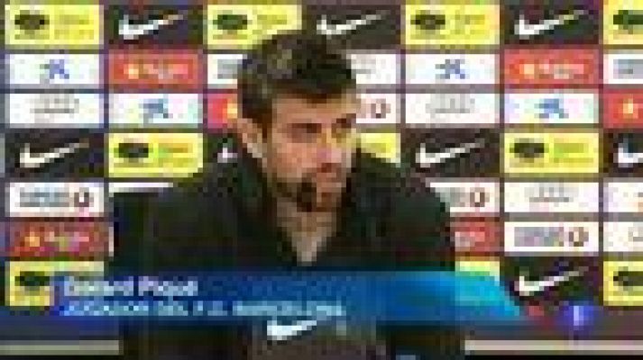 Telediario 1 - Piqué compara al Barça con los Lakers de Magic Johnson