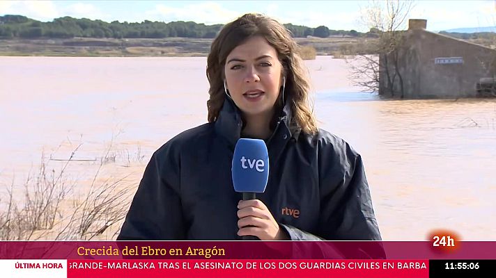 Noticias Aragón - La crecida del Ebro llega a la ribera alta con 2.000 metros cúbicos por segundo
