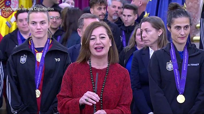 Francina Armengol felicita a las campeonas de la Nation League: "Representais un orgullo para todos los españoles"