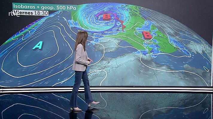 Las temperaturas máximas aumentarán en la mitad este peninsular y Baleares, y bajarán en el noroeste. Las mínimas tenderán a descender en el tercio norte.