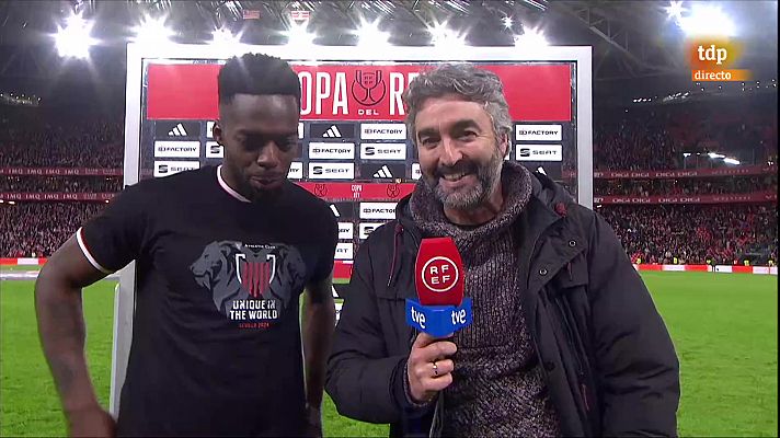 Iñaki Williams: "El gol ha sido con con toda la ayuda de San Mamés"